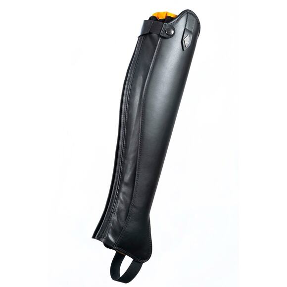 Italian Made Fabbri Pro Half Chaps Black New Size Large 18” Length See Pictures - Picture 1 of 16